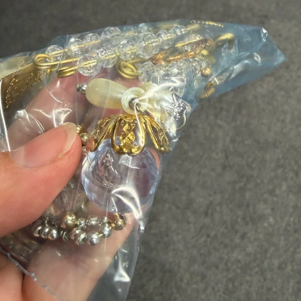 Guardian Angel Jewelry Lot Gold Tone Mixed lot Butterfly Pearl Pins Beads